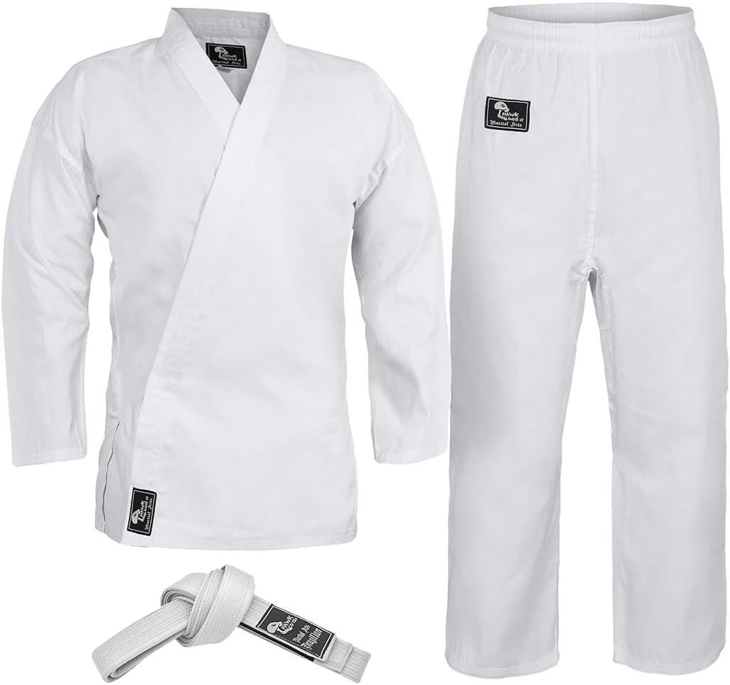 Karate Uniform for Kids & Adults Lightweight Student Karate Gi Martial Arts Uniform with Belt