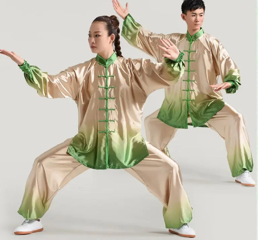 UNISEX Top Quality Tai Chi Taijiquan Suits Martial Arts Wushu Clothing Kung Fu Clothing Gradient Performance Uniforms