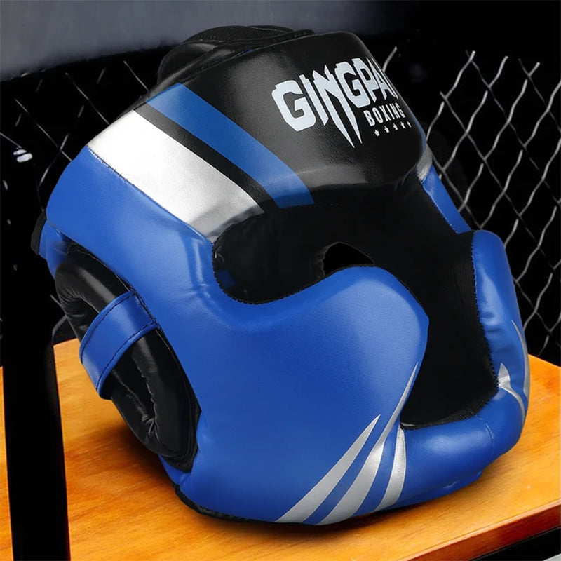 High-Grade PU Leather Boxing Helmet Adult Kids Professional Competition Headgear MMA Muay Thai Taekwondo Head Gear Guard