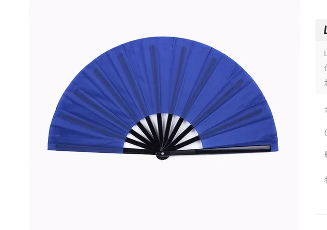 Large Kung Fu Sound Fan Plastic Bone Martial Arts Performance Elegant Hand Folding Stage Fan Opera Magic Props Summer Cool Fans