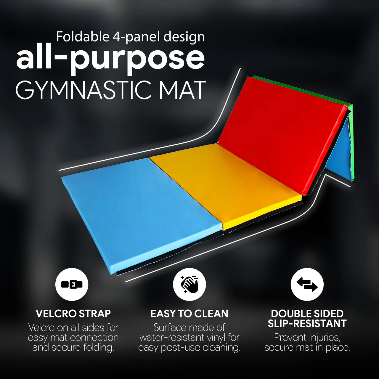 Fitness 4' X 10' X 2" All Purpose Gymnastic Folding Gym Exercise Aerobics Mat