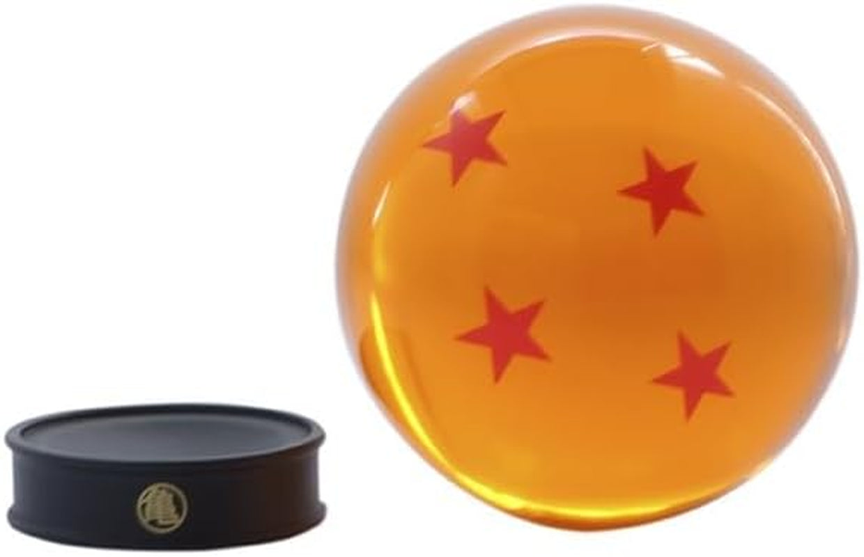 Studio Officially Licensed Dragon Ball Z 4 Star Collectible Acrylic Resin Crystal Dragon Ball Replica 3'' across DBZ Home Essentials Anime Manga Gifts Collect Them All