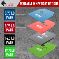 Thumbnail for Weight Vest Plates - 5.75/8.75/14.5/19.75LB Pairs - Wods, Strength Training, Running, Heavy Workouts