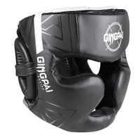 Thumbnail for Grade PU Leather Boxing Helmet Head Protectors Adult Child Professional Competition Headgear MMA Muay Thai Kickboxing Head Guard