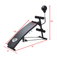 Thumbnail for Adjustable Incline Curved Workout Fitness Sit up Bench