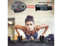 Thumbnail for 12 in 1 Push up Rack Board System Fitness Workout Train Gym Exercise with 2 Resistance Bands