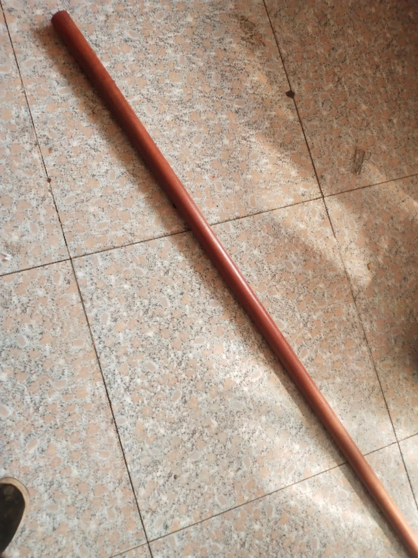 Africanpadauk Taiji Sticks Solid Shaolin Sticks Kungfu Hardwood Wands Martial Arts Sticks With/Without Copper Hoop 60Cm-200Cm