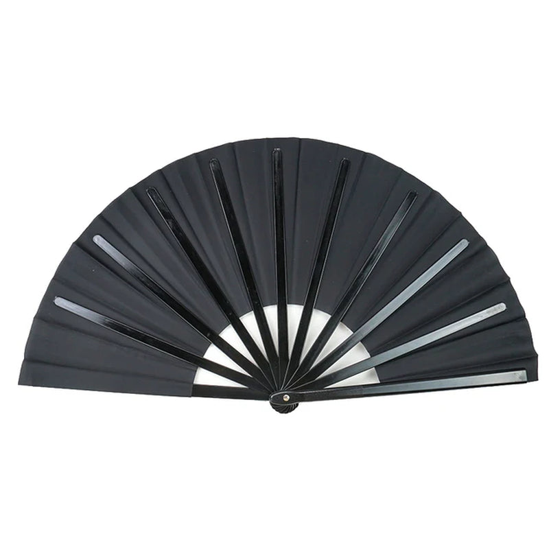 Large Kung Fu Sound Fan Plastic Bone Martial Arts Performance Elegant Hand Folding Stage Fan Opera Magic Props Summer Cool Fans