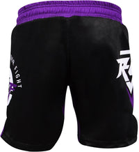 Thumbnail for MMA Fight Shorts UFC Grappling Muay Thai BJJ Training Jiu Jitsu No Gi Wear Black Purple Medium